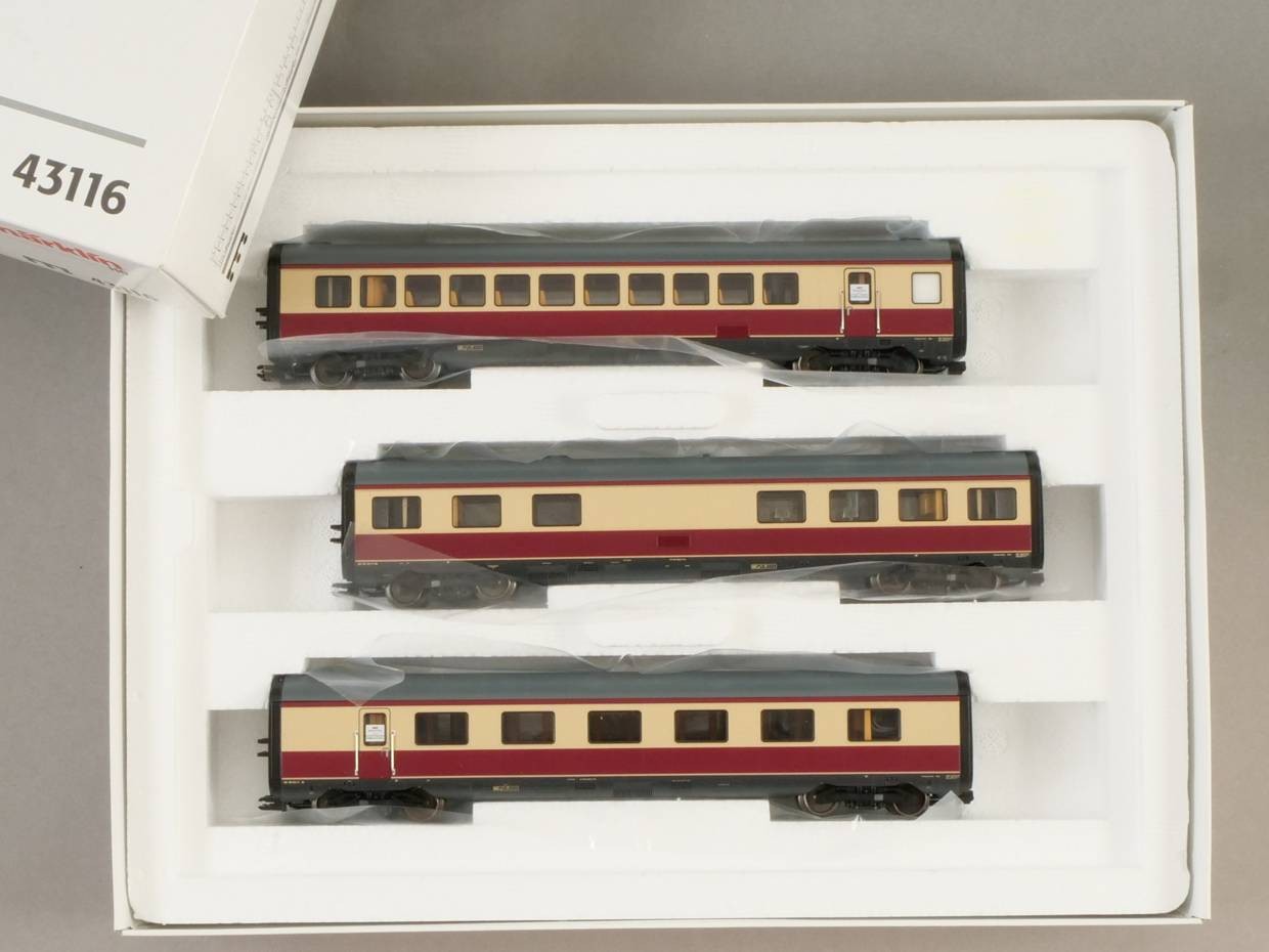 Märklin 43116 TEE Passenger Car Set For 37606 Lighting, With OVP, H0 AC