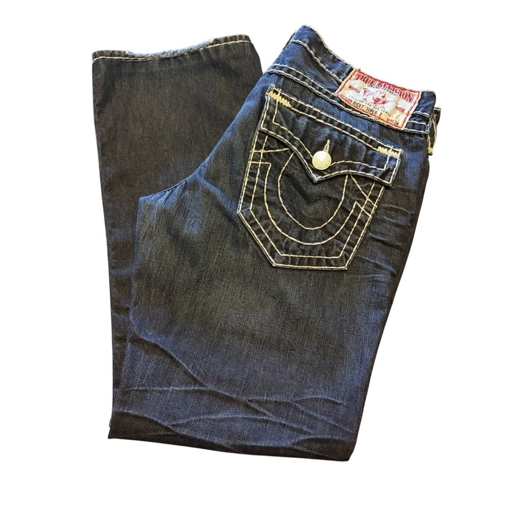True Religion Ricky Blue Jeans for Men for sale | eBay