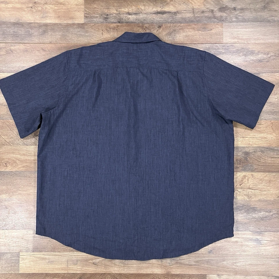 Рубашка мужская Orvis 3XL синяя с коротким рукавом функциональная на пуговицах XXXL - Изображение 3 из 4
