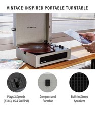 Crosley Portable Record Player include 6 Vinyls Bundle