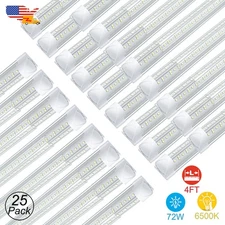 25 Pack 48 Inch Led Shop Light 72W Linkable V Shaped 7200Lm 6500K Daylight White