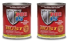 New POR-15 45408 Rust Preventive, Semi Gloss Black Pint 16oz, (2 Pack)