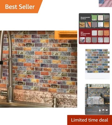 Transform Your Space with 12'' x 12'' Retro Marble Peel & Stick Backsplash Tiles