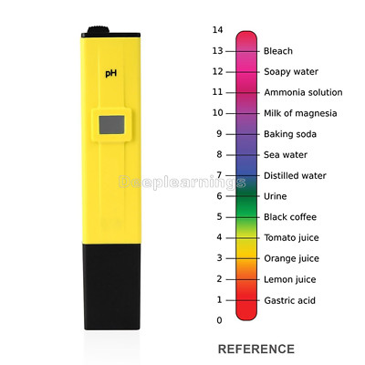 Digital Pocket PH Meter Wassertester Stift LCD Monitor Pool Aquarium Labor