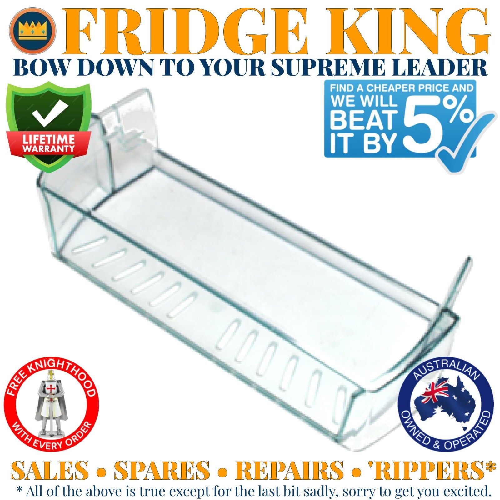 Westinghouse fridge freezer upper shelf shallow bin WSE6070 1445702