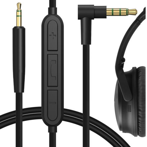 Geekria Audio Cable with Mic for Bose QC45, QC35 Series II, QC35, QC25 (4 ft) - Picture 1 of 6