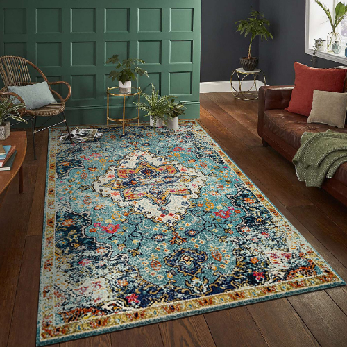 Vintage Short Pile Carpet Living Room Rugs Bedroom Decor Carpets Home Floor Mats - Picture 8 of 36