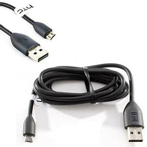 HTC Black Micro USB Data Cable Charger Lead For HTC One M9 Desire 510 610 820 - Image 4 of 4