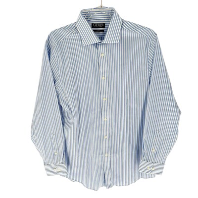 Lauren Ralph Lauren Black Label Shirt Mens 16 Blue Performance Stretch Slim  Fit | eBay