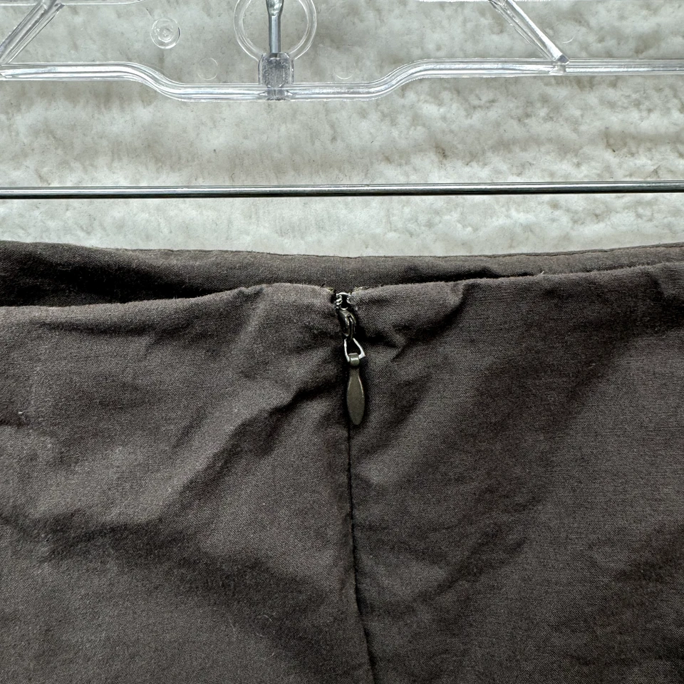 Y2K Vintage Gap Mini Skirt 12 30 Large Brown Corpcore Office Boho Fairy Grunge - Image 3 of 4