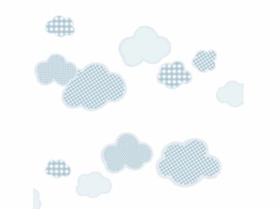Rasch Textil Tapete Vlies Favola 303266 Blau Weiß stylisch Wolken