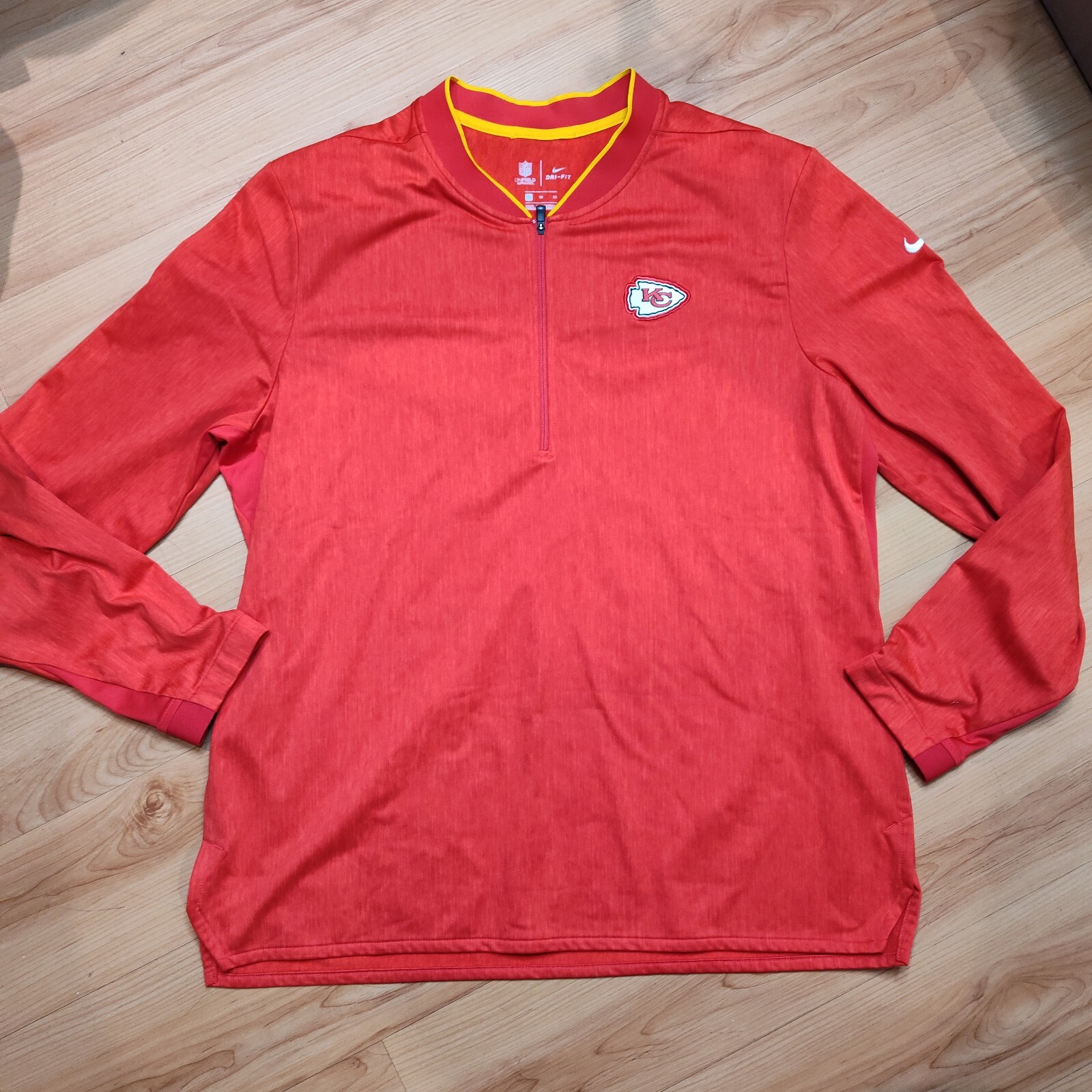 SACAI X NIKE Giacca Pullover Mezza Zip Uomo Nike Rosso Kansas City Chiefs Sideline Coaches XL