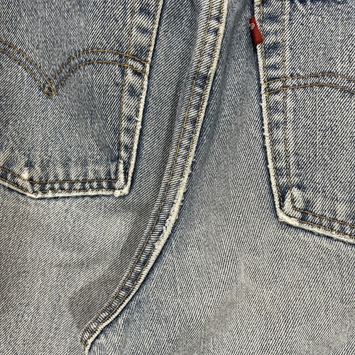Vintage Levis 550 Jeans 12 Relaxed Fit Tapered Leg Raw Hem Blue USA Womens READ - Picture 12 of 13
