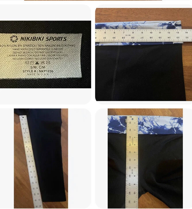 Lote de 2 pares de leggings pequenas pretas femininas NIKIBIKI Black Crop Capri & Tesla - Imagem 4 de 4