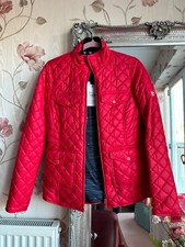 Barbour Lifestyle Exclusive Sailboat Quilted Jacket Ac481300004 Colour Red Xs