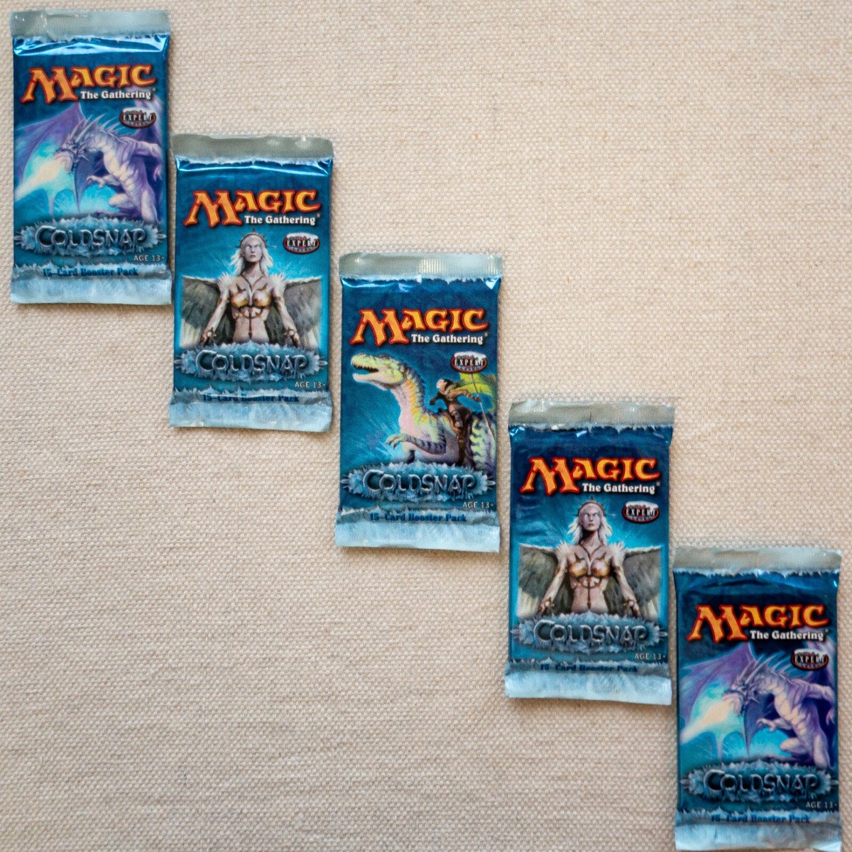 MTG: 5 COLDSNAP Factory Sealed Booster Packs from Box - 5 Packs Magic - English MTG: 5 COLDSNAP Factory Sealed Booster Packs from Box - 5 Packs Magic - English