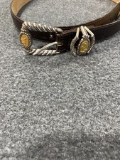 Brighton Belt S 37809 Museum Collection Sphinx Pegasus Coins, Brown Reptile,1995