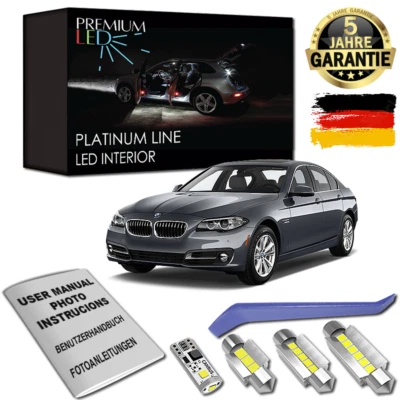 LED Innenraumbeleuchtung Premium Set für BMW 5er F10 F08 21x LED CANBUS Weiß - Bild 1 von 4