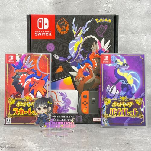 Nintendo Switch OLED Model Pokémon Scarlet and Violet Console with Pokemon Game Image