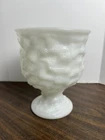 Vintage EO Brody Co Cleveland Ohio USA MILK GLASS Vase M3000 Footed Planter