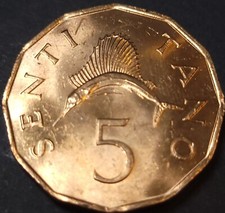 1976  - Tanzania - 5 Senti - KM# 1 - EAST AFRICA Coin - 23MM Bronze