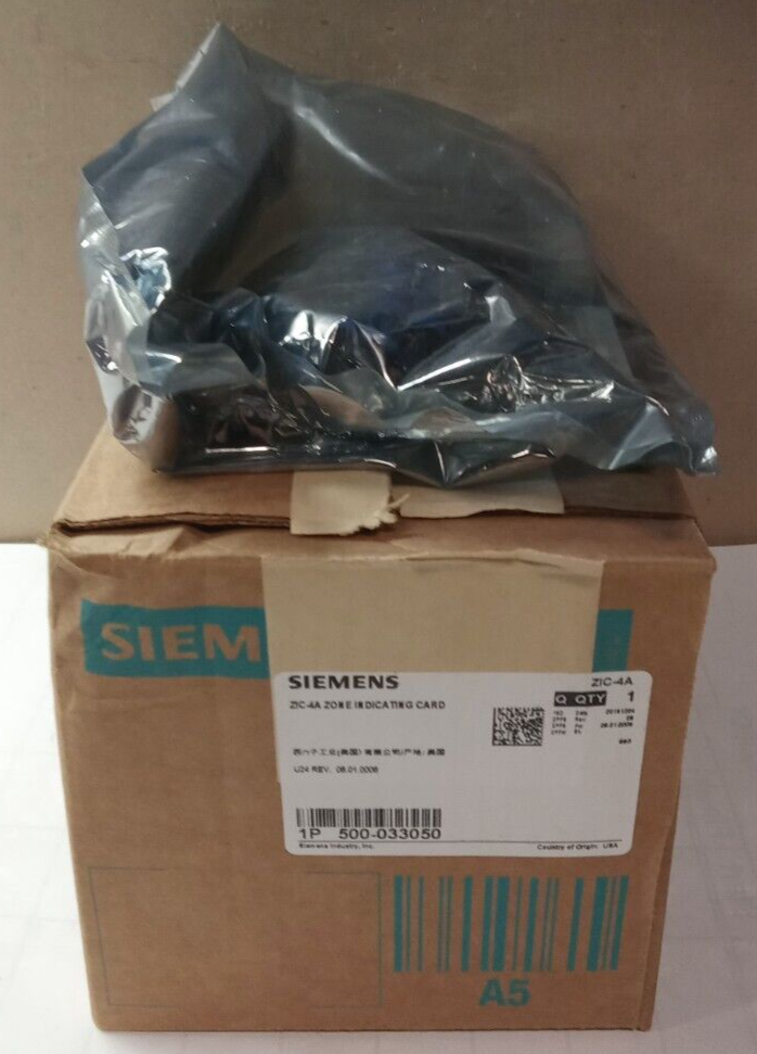 NEW SIEMENS ZIC4A ZONE INDICATING CARD 500033050 eBay