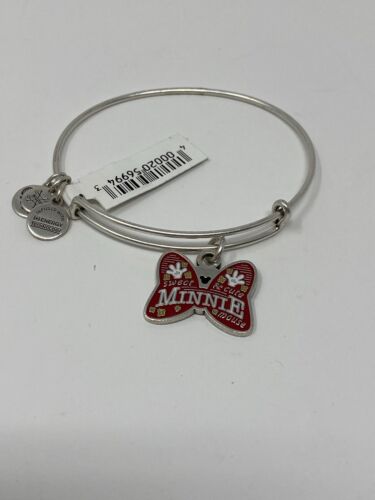 Disney Minnie Mouse Sweet and Cute Bow Silver Alex and Ani Bracelet - Picture 1 of 3