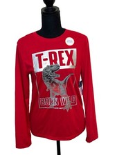 Boy  s Pajama Top T-Rex Wonder Nation Glow In The Dark size XL- Top Only 