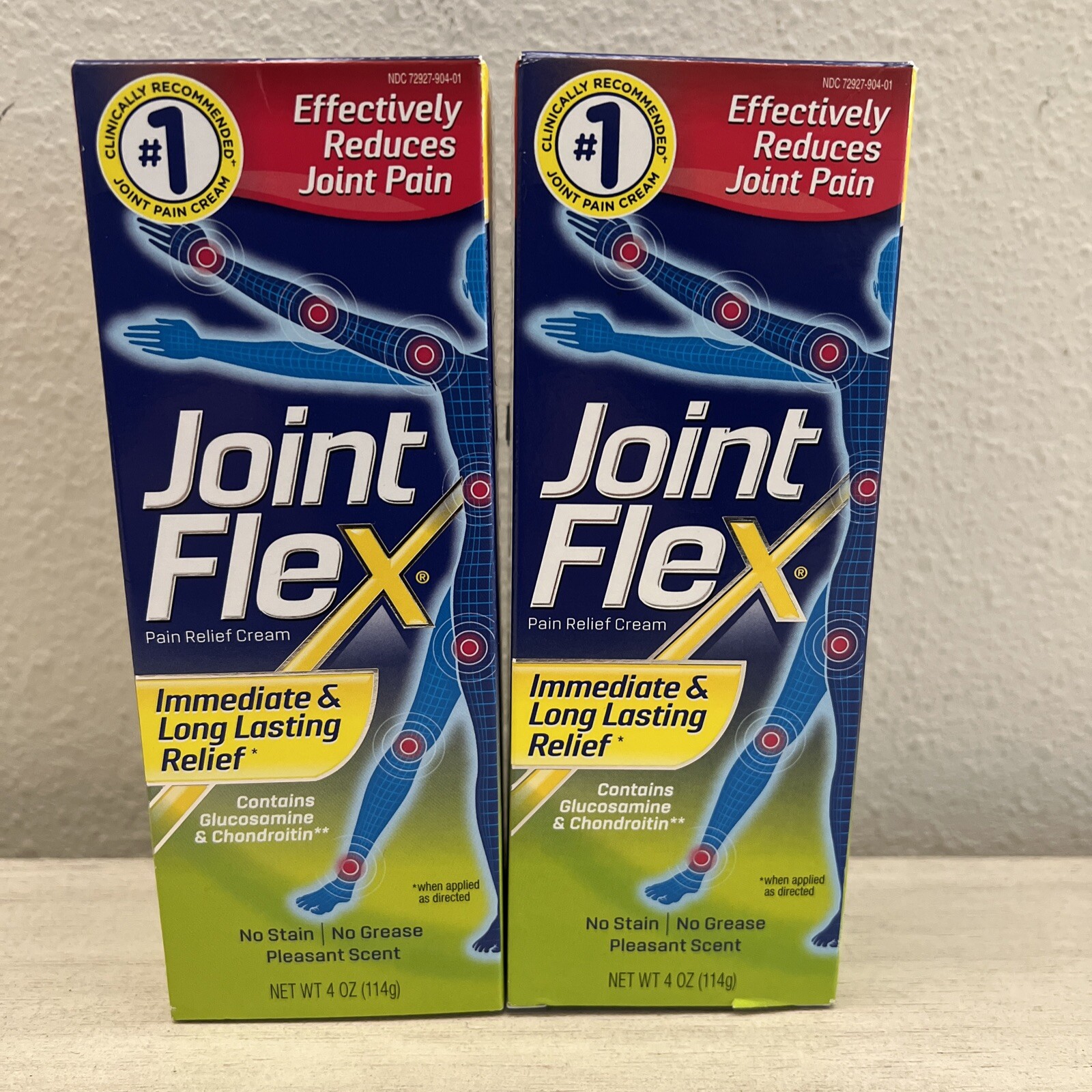 JointFlex Arthritis Pain Relief Cream, Lot Of 2 Pleasant Scent, 4 oz Ea