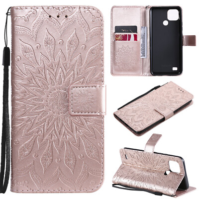 Handyhülle für Oppo Realme 10 C33 9i Sun Flower Luxus PU Leder Flip Wallet Case