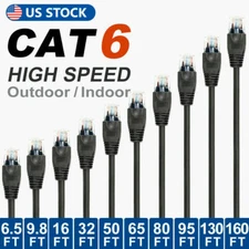  Lan Network RJ45 Internet Router Black Patch Cord LOT CAT6 CAT 6 Ethernet Cable