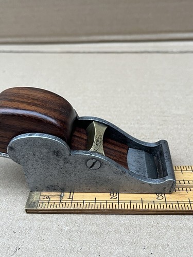 Edward Preston No.1348 Iron Chariot Plane Rosewood Wedge Removable Mouth Antique - Picture 7 of 16