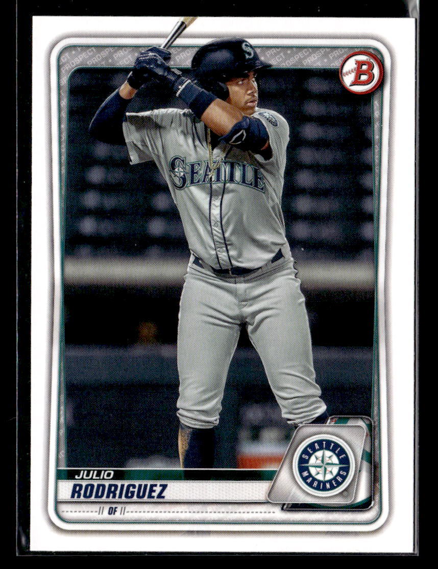 Julio Rodriguez 直筆サインカード　2020 Leaf Draft 2020 Leaf Valiant Draft Julio Rodriguez 1/1 Clear Navy Blue