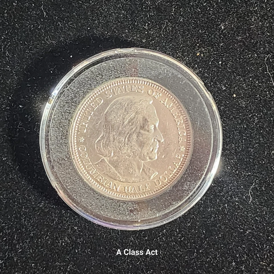 TOUGH - 1893 Silver Columbian Exposition U.S. Commemorative Half Dollar T8328 - Image 3 of 4