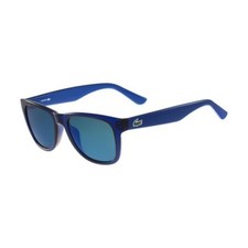 NEW LACOSTE L734S 424 Crystal Blue Sunglasses with Blue Mirror Lenses 52/18/140