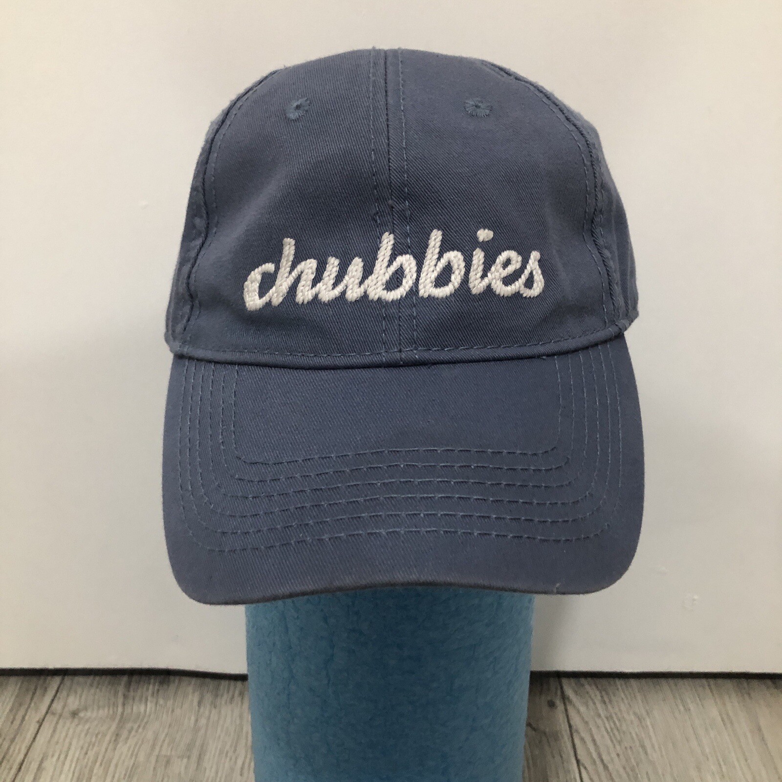 Chubbies Blue Strapback Hat White Embroidered Log… - image 1