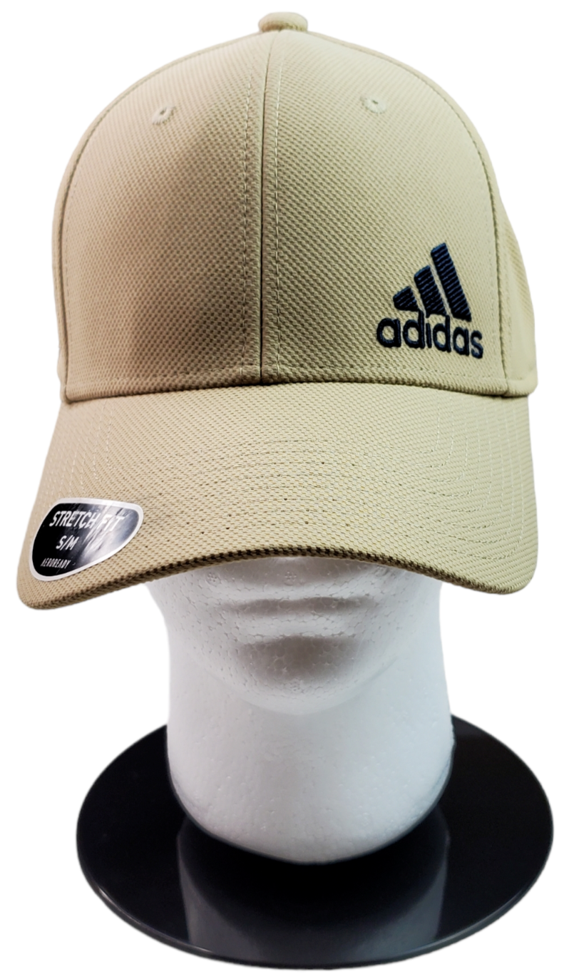Adidas Release 3 Structured Stretch Fit Cap Mens Size Small / Medium Beige  Khaki