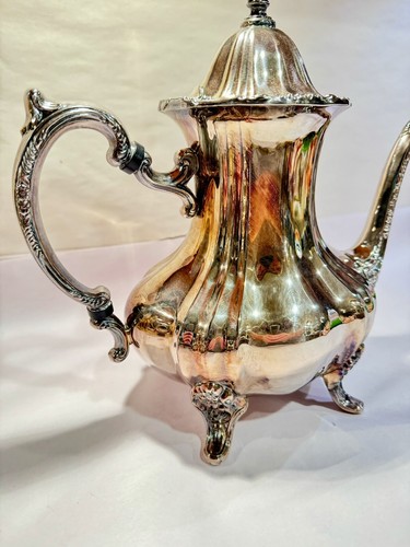 Vintage Towle Grand Duchess Silverplate 4PC Tea Set Tea Pot Coffee Pot Excellent - Picture 13 of 16