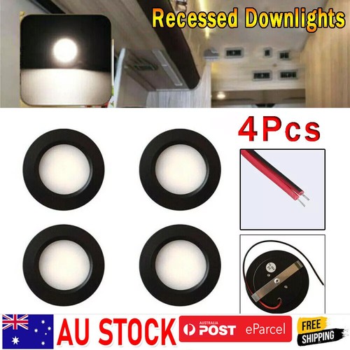 12v Led Downlights 4x LED Spot Downlights With Touch Dimmer - 12V/24V 70mm Lights For Caravan, Boat, Camper 12V 24V Spot Lights 70mm Downlights Caravan Boat - Foto 7