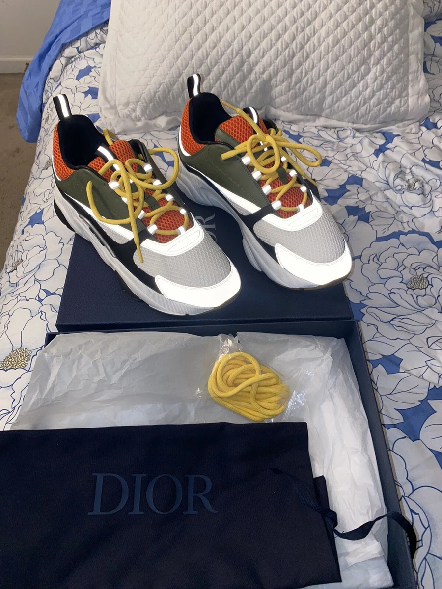 Dior B22 sneakers for men in khaki/orange