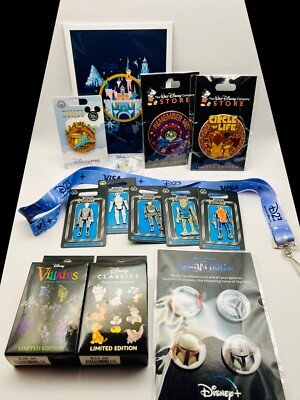 Disney D23 Lion King Coco Dumbo Star Wars Pin Lot Set (14 Items)