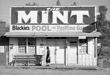 1940 The Mint Pool Hall Central Valley California Old Photo 8.5" x 11" Reprint