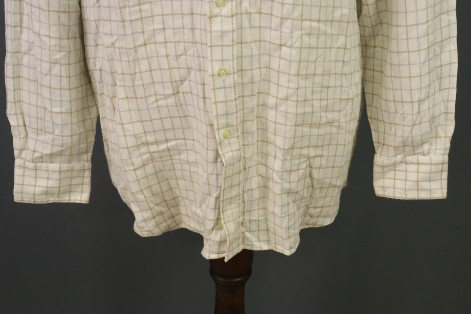 Camisa Etro Milano Beige Cuadros Manga Larga Abotonada 42 Foto 3 de 4