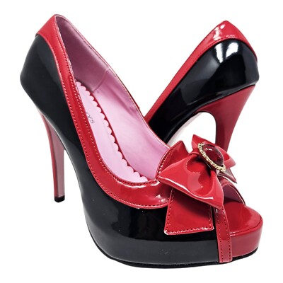 KÖNIGIN HERZEN KOSTÜM HIGH HEELS HALLOWEEN SEXY VAMPIR BÖSE GRÖSSE 3,5 US 6
