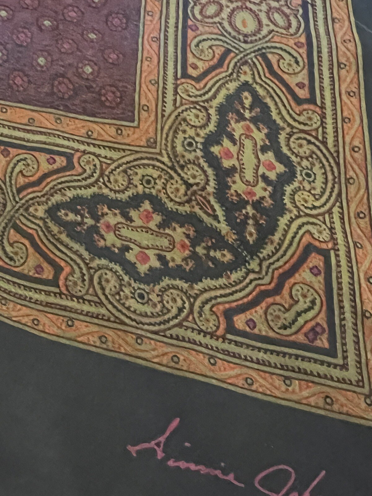 VTG SIGNED SCARF - image 3