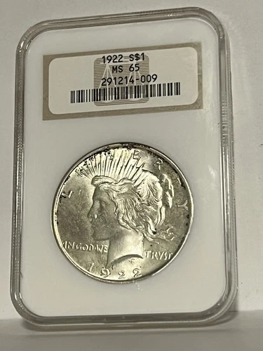 1922 Peace Dollar, MS65 NGC, GEM BU, NR.!