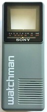 VINTAGE SONY WATCHMAN PORTABLE TV FD10A HANDHELD TELEVISION VHF UHF TESTED WORKS