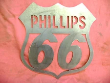 Phillips 66 Plasma Cut Sign 14ga Steel 