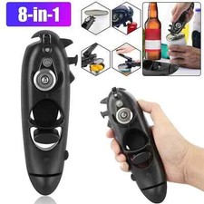 8 in 1 Manual Tin Can Opener Safe Cut Lid Smooth Edge Side Stainless Steel Tool