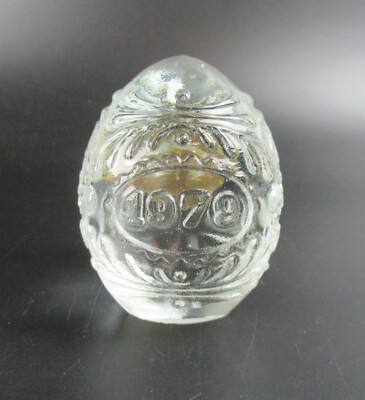 Goebel Glas Jahres-Ei Osterei 1979 Erste Edition Crystal Glass Easter Egg 